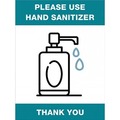 Lorell Sign, Sanitize Hands, 8X6 LLR00254